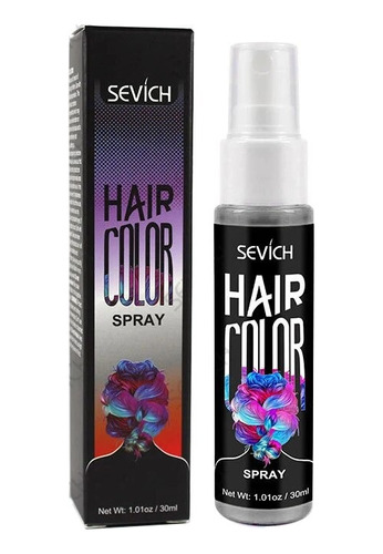 Spray Temporal Para Cabello Tintur A Colores Fantasía Sevich