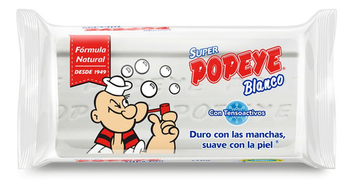 Jabon De Lavar  Popeye Super Blanco 170gr(6uni)super