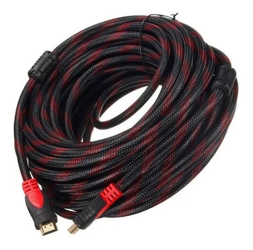 Cable Hdmi 20 Metros Doble Filtro Mallado Punta Dorada Nuevo