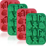 Moldes De   De Navidad Chocolate 4 Pack, 14cavidad Diy ...