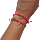 Pulseras De Hilo Rojo Y Cruz Para Parejas 