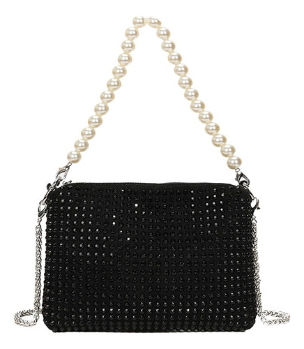 Bolso Bandolera/mano Con Estrás Brillantes Elegante Fiesta