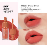 Peripera Ink Airy Velvet, Tintas Labiales Coreanas Originale Color #2 Selfie Orange Brown