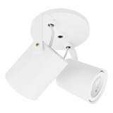 Spot Duplo De Sobrepor Direcionável P/ 2x Dicroica M2290hcd Cor Branco