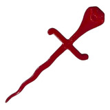 Espada Serpente Vermelha Em Metal Para Proteção Com 18cm