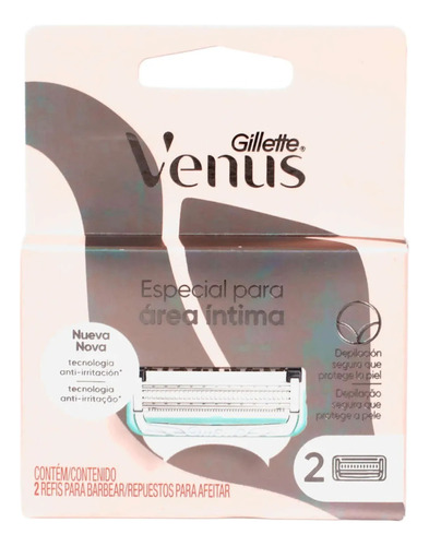 Repuestos Para Afeitar Gillette Venus Para Área Íntima 2pzs