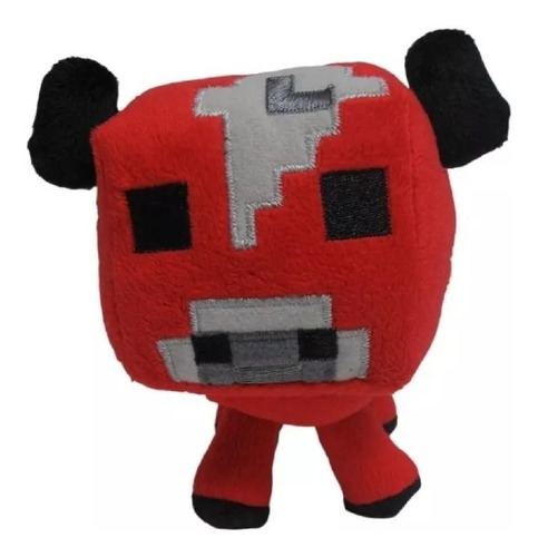 Peluche Toro Rojo Minecraft 20 Cm Excelente Bordado Calidad