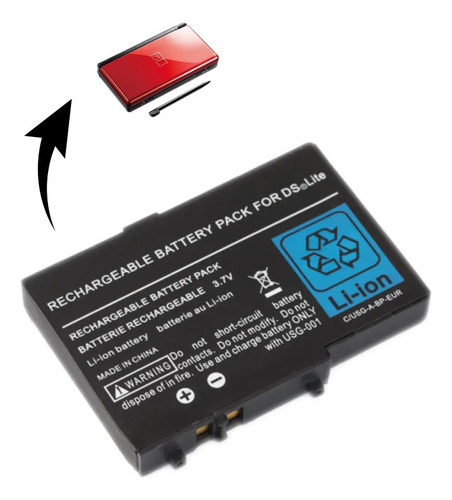 Pila Batería 1000mah 3.7v Orign Compatible Nintendo Ds Lite