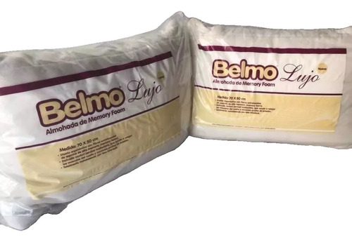 Almohada Pack X 2 Belmo Lujo 70x50 Cm De Memory Foam Premium