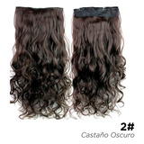 Extensión Cortinas De Pelo Simil Natural Ondulado 65cm