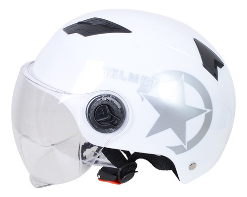 Casco De Coche De Motor Eléctrico Blanco Scooter Bicicleta C