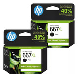 Kit 2 Cartuchos Hp 667xl Preto 8,5ml - 2376 2776!!!