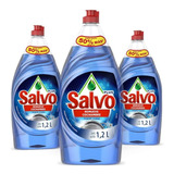 Pack 3 Lava Trastes Líquido Salvo Plus Power Clean 1.2 L C/u