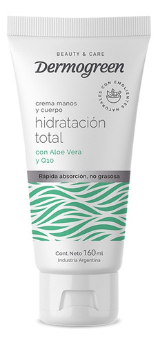 Crema Para Manos Y Cuerpo Dermogreen Cruelty Free 160ml 