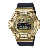 Reloj Casio G Shock Gm-6900g-9d Local Barrio Belgrano Color De La Malla Negro Color Del Bisel Dorado Color Del Fondo Negro