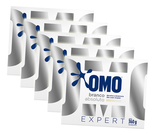 Sabão Em Pó Omo Expert Branco Absoluto Kit 5