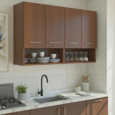 Mueble Cocina Alacena Superior Flotante 120x80 4 Puertas Kit | Meses sin interés