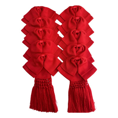 Moño Charro Especial Corbatin Mexicano Paquete 10 Rojo Lisa