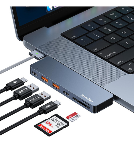 Raycue Adaptador Usb C Para Macbook Pro/air M1 M2 2023 2022