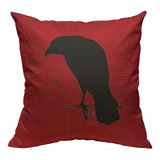 Fundas De Almohada De Tiro Cuervo Vintage Red Bird Algo...