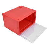 Caja De Zapatos Vitrina Cajas De Zapatos Apilable Fácil Color Rojo