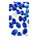 Chaton Oval Colagem Azul Royal Brilhante 14x10mm Pacote 50gr