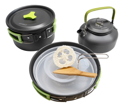 Marmita Spinit Camping Set De Cocina Para 2 Pers X11 Piezas