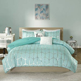 Intelligent Design Raina Comforter Set Full/queen/aqua