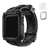 Malla Y Funda P/apple Watch S 9/8/7 45mm Negro