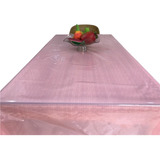 Toalha Plástico Grosso Rosa Transp. 2,00x1,40 Gram 0,20mm