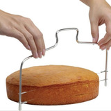 Cortador Alinhador De Bolo Torta Confeitaria Fio Duplo Inox