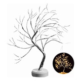 Lámpara Árbol De Bonsái 20 Pulgadas 108 Led Perla Decoración Color De La Estructura Blanco Cálido