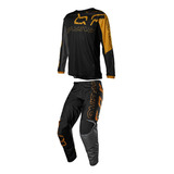 Conjunto Motocross De Niño Equipo Fox - Yth 180 Skew - Black