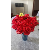 15 Rosas De Raso  Color.rojas 