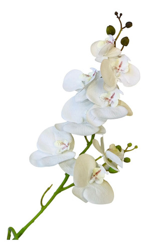 Planta Flor Artificial / Ramo De Orquidea Blanca Decorativa