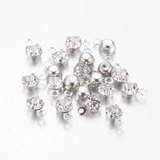 20 Colgante Rhinestone Diamante Cristal Plateado Bisuteria