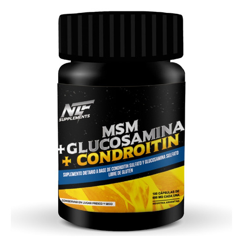 Msm+condroitin+glucosamina X 100 Cap Sin Tacc Marca Ntf