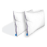 2 Almohadas Ajustable Estándar Good Night Sleep Foam Essence Color Blanco