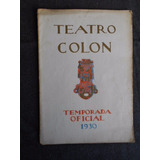 Programa Teatro Colon 1930 Aída Jacobo Panizza Foto C Muzzio