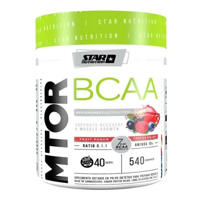 Suplemento en polvo Star Nutrition MTOR BCAA aminoácidos sabor Fruit Punch en pote de 540 gr | Envío gratis