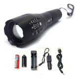 Linterna Táctica Led Cree Xmlt6 10w Con Cargador 12v