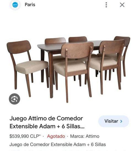 Comedor 6 Sillas Extensible