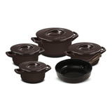 Conjunto Panelas Ceraflame Duo+ Smart 5 Peças - Chocolate