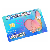 Sticker Tarjeta Banco Licencia Acabado Holográfico Patricio