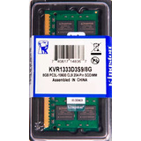 Memória Kingston Ddr3 8gb 1333 Mhz Notebook 16 Chips 1.35v