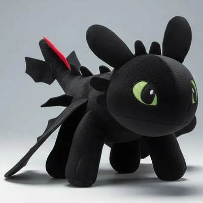 Peluche Chimuelo Como Entrenar Tu Dragon Furia Nocturna 25cm Negro | Meses sin interés
