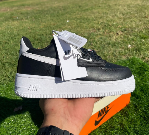 Nike Originales Usa Air Force 1  (cuero Grabado N/b) T 25 Cm