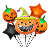 Kit 5pzs De Globos Para Halloween Globos De Calabaza