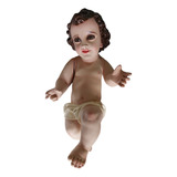 Niño Dios Figura De Resina Con Brazos Movibles 30 Cm