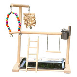 Pet Parrot Playstand Parque De Pássaros Com Alimentador